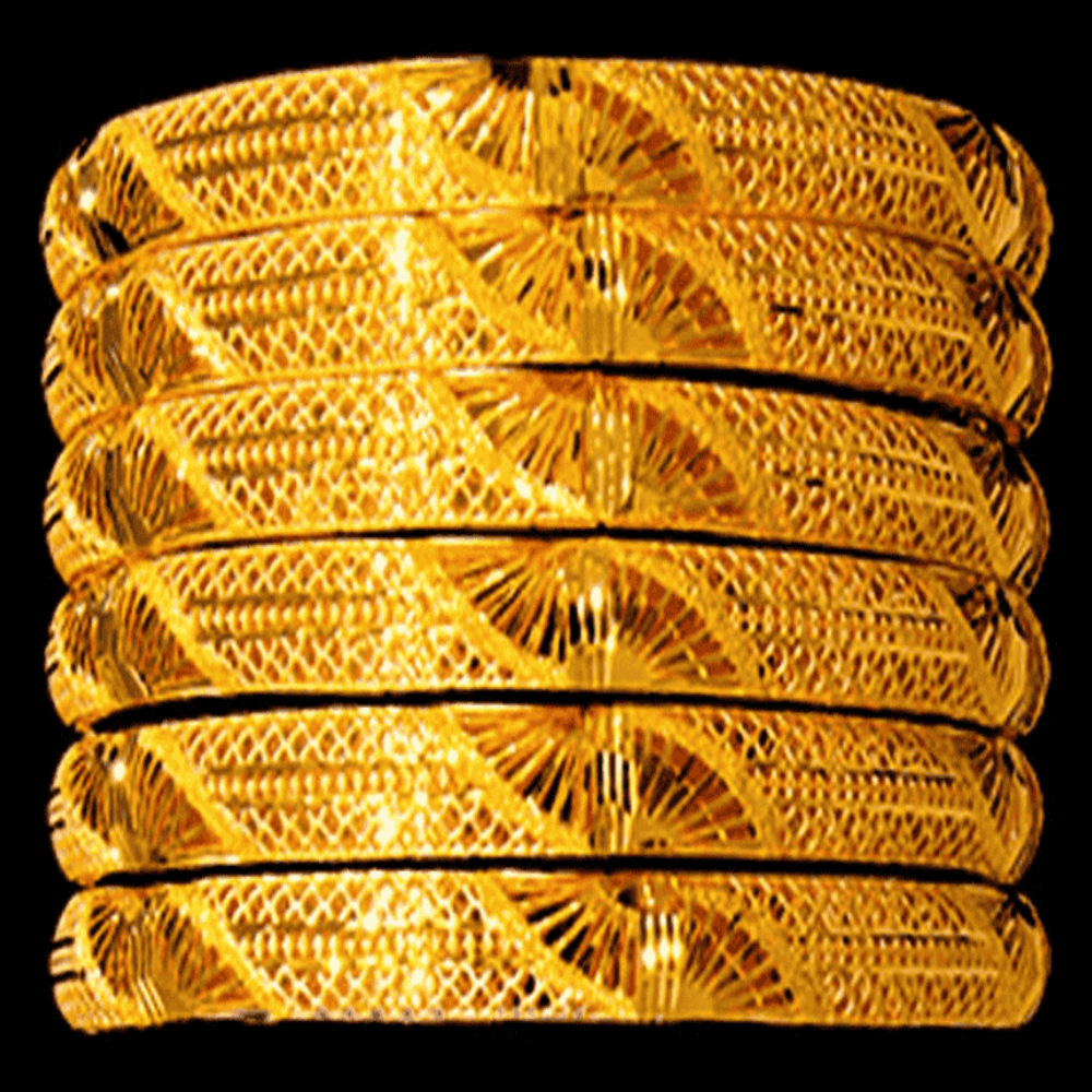 21K Gold Bangle Set (L)